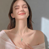 Sterling Silver Cross Pendant Necklace Christian Religious Jewelry Gifts for Anniversary