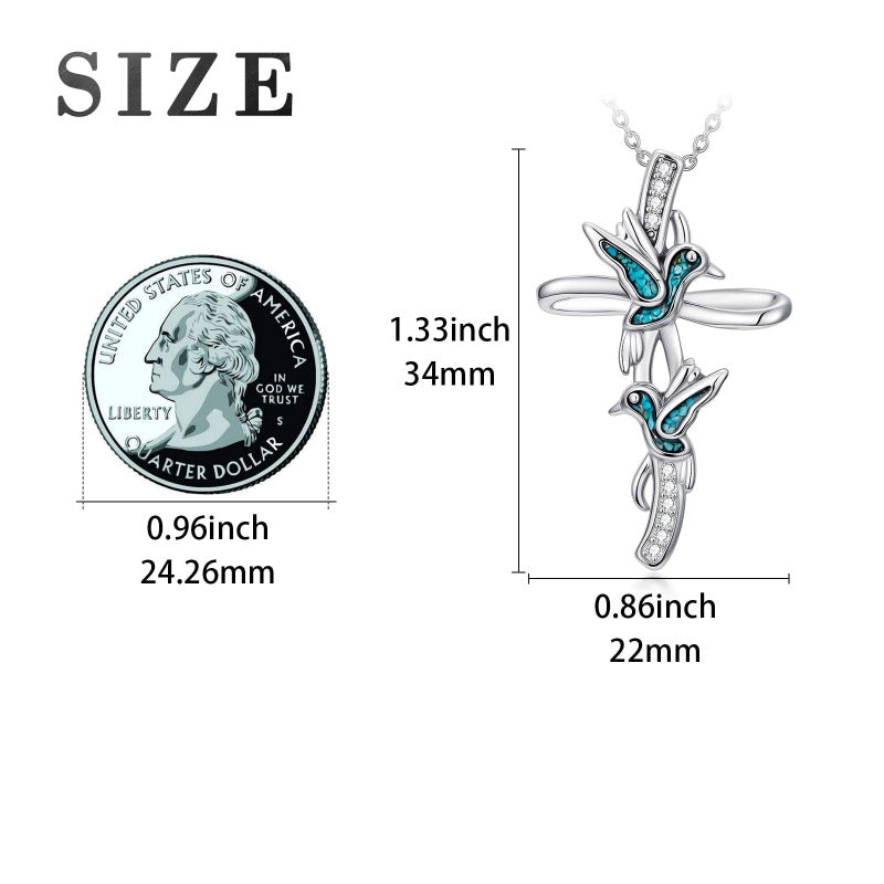 14K Gold Plated Turquoise Turtle Dragonfly Hummingbird Pendant Necklace