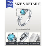 Sterling Silver Turquoise Adjustable  Rings for Women