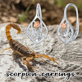 925 Sterling Silver Scorpion Leverback Earrings