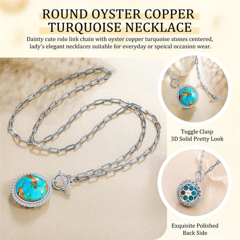 Sterling SilverTurquoise Red Coral Lapis Lazuli Malachite Paperclip Chain Necklace