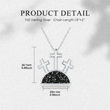 Sterling Silver Cross Pendant Necklace for Women Southwestern Cross Jewelry Gifts