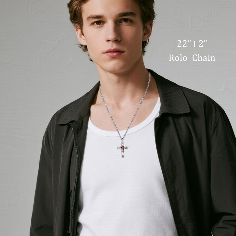 14K Gold Plated Cross Pendant Necklace Protection Jewelry Religious Gift