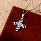 Sterling Silver Turquoise Kokopelli Arrowhead Cross Zia Roadrunner Zia Fox Arrowhead Eagle Pendant Necklace