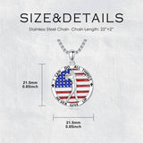Sterling Silver American Flag Baseball  Basketball Boxing Football Golf Sports Pendant Necklace