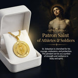 14K Gold Plated Patron Saint Necklace Saint Medal Catholic Amulet Jewelry