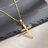 14K Gold Plated Cross Infinity  Pendant Necklace  for Women
