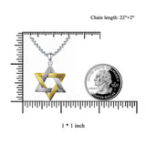 Sterling Silver Star of David Pendant Necklace for Men