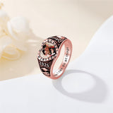 Sterling Silver Heart 10K 14K 18K Gold Personalized Photo High School College Graduation Ring