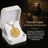 14K Gold Plated Patron Saint Necklace Saint Medal Catholic Amulet Jewelry