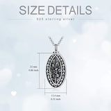 Personalized Custom Birth Flower Urn Necklace for Ashes S925 Silver 12 Month Pendant Cremation Jewelry for Women