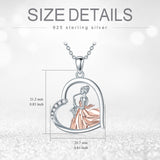 Sterling Silver Saxophone Pendant Necklace