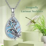 Christmas Gifts  Dragonfly Necklace for Women S925  Silver Dragonfly Animal Necklace for Lover