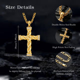 14K Gold  Plated Cross Necklace Simple Religious Jewelry Gift