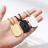 Stainless Steel American Dog Tag Pendant Necklace for Men