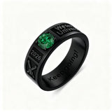 Sterling Silver 10K 14K 18K Gold Personalized Birthstone Class Ring Graduation Jewelry