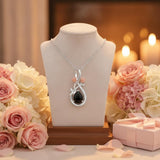 Sterling Silver Teardrop Gemstone Rose Butterfly Infinity Heart Necklace for Women