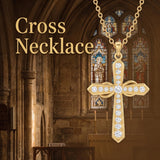 10K 14K 18K Gold Cross Pendant Necklace Religious Jewelry Gifts for Men and Women
