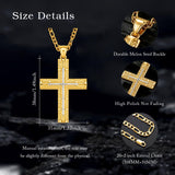 14K Gold  Plated Cross Necklace Simple Religious Jewelry Gift
