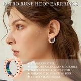 14K Gold Plated  Viking Hoop Earrings