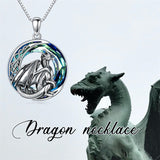 Sterling Silver Dragon Eagle Lion Tiger Wolf Pendant Necklace