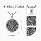 Sterling Silver Peace Sign Coexist Peace Symbol Pirate Tree of Life Thor's Hammer Wolf Raven Viking Series Necklace