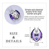 Dragon Necklace 925 Sterling Silver Birthstone Pendant with Heart Shaped Crystal Jewelry Gift for Women Girl