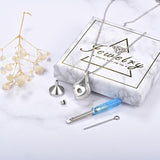 Sterling Silver Heart Shape Tear Dangle Urn Necklace for Ashes