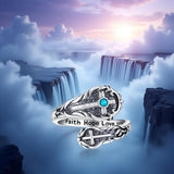 Sterling SilverMustard Seed Turtle Ocean Butterfly Dragonfly Turquoise Adjustable  Spoon Ring Spoon Jewelry for Women