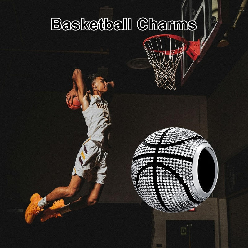 Sterling Silver Volleyball Baseball Basketball Football Soccer Sport Charm Beads