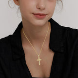 14K Gold Plated  Cross Necklace for Women Christian Jewelry  Birthday Christmas Gift