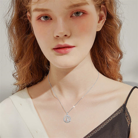 Sterling Silver Mother Daughter Father Daughter Sister Pendant Necklace Family Jewelry for Christmas Mother's Day