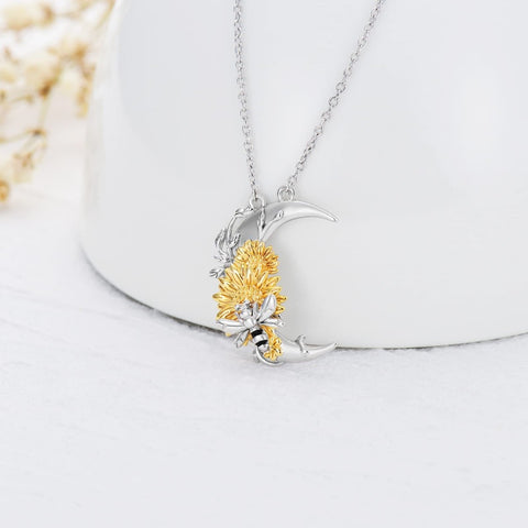 Sterling Silver Heart Bee Dragonfly Butterfly Hummingbird Sunflower Animal Pendant Necklace  Gifts for Christmas