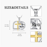 S925 Sterling Silver Amulet Necklace Empty Tomb Necklace Protection Pendant Jewelry Christmas Halloween Birthday Gifts for Men Women