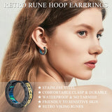 14K Gold Plated  Viking Hoop Earrings