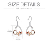 Sterling Silver Tiger Red Panda Elephant  Red Cardinal Dangle Earrings