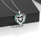 Sterling Silver Heart Dragonfly Hummingbird Pendant Necklace Jewelry Gifts for Christmas Anniversary