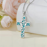 Sterling Silver Cross Pendant Necklace for Women Southwestern Cross Jewelry Gifts