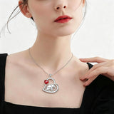 Sterling Silver Mother Daughter Two Hippo Two Elephant Two Horse Two Dachshund Two Cow Pendant Necklace