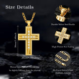 14K Gold  Plated Cross Necklace Simple Religious Jewelry Gift