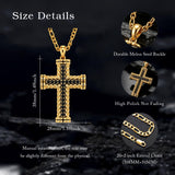 14K Gold  Plated Cross Necklace Simple Religious Jewelry Gift