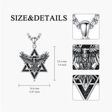 Sterling Silver Dragon Eagle Lion Tiger Wolf Pendant Necklace
