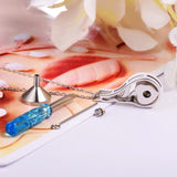 Sterling Silver Heart Shape Tear Dangle Urn Necklace for Ashes
