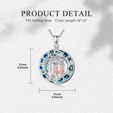 Sterling Silver Blue Crystal Tree of Life Father Daughter Mother Daughter Sister Pendant Necklace