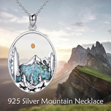 Mountain Necklace for Women  Silver Nature Necklace Jewelry Gift for Skiers, Hikers, Campers, Climbers and Nature Lovers