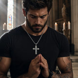 14K Gold Plated Cubic Zirconia Cross Necklace