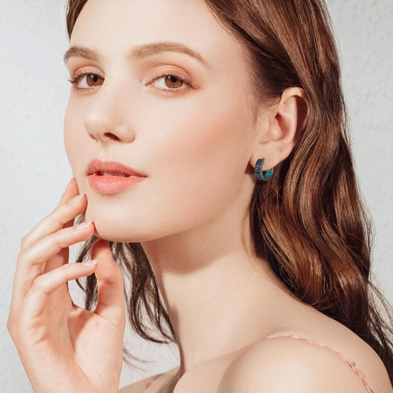 14K Gold Plated  Viking Hoop Earrings