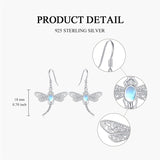 Sterling Silver Dragonfly Drop Earrings