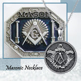 Sterling Silver Aztec Lion Cross Pendant Necklace