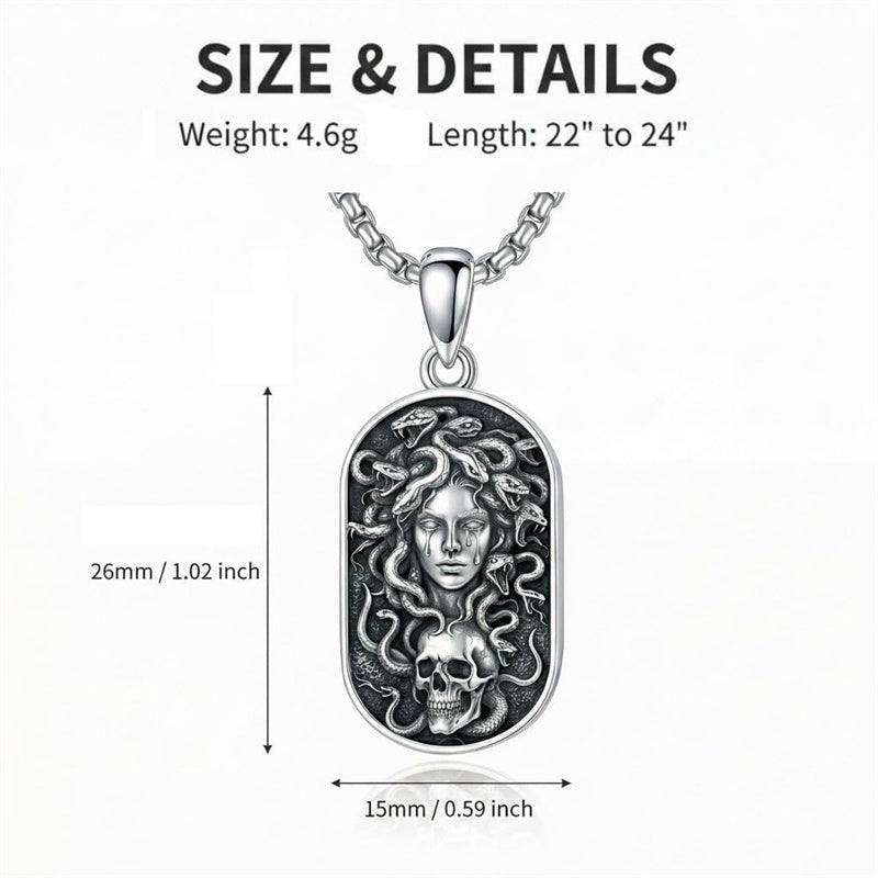 Sterling Silver Memento Mori Tree of Life Anubis Pendant Viking Amulet   Protection Pendant Necklace Egyptian Jewelry
